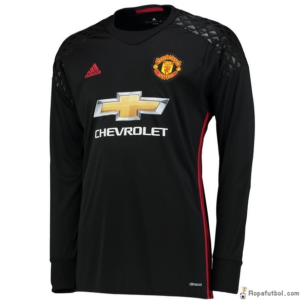 Camiseta Manchester United Replica Primera Ropa ML Portero 2016/17 Negro